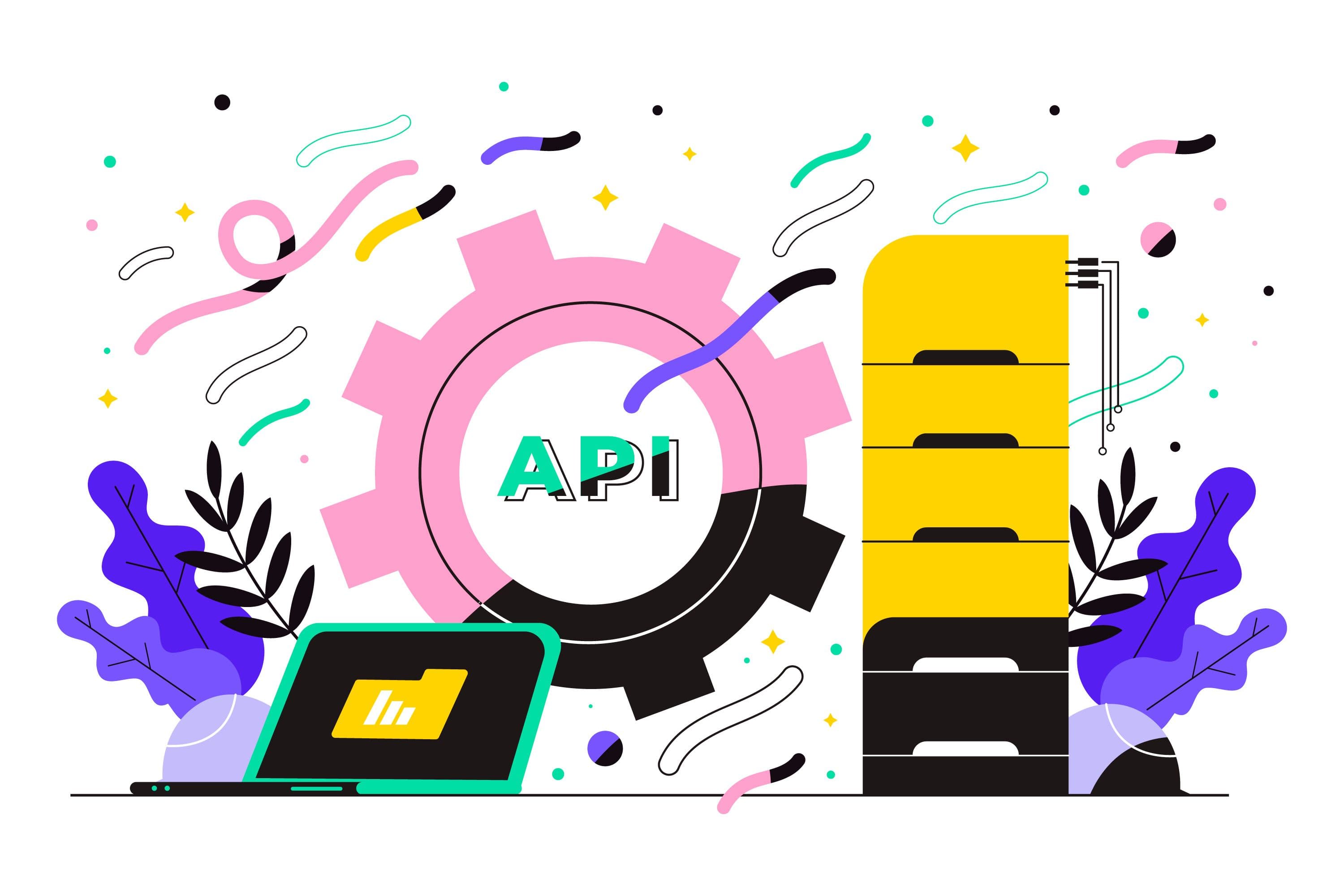 Visualisatie van API-koppelingen die losse systemen verbinden tot één geautomatiseerde workflow