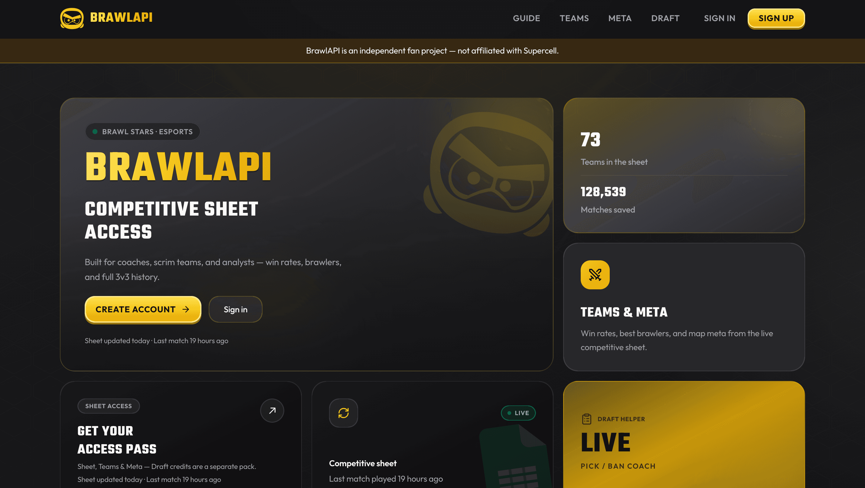 Homepage BrawlAPI