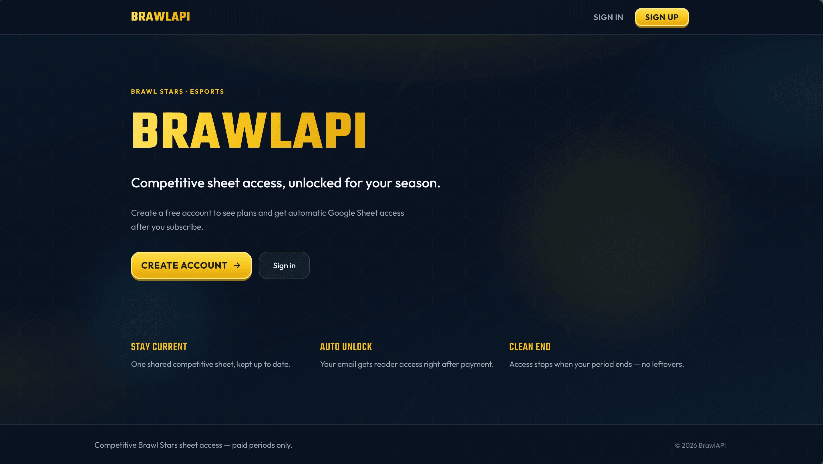 Homepage BrawlAPI